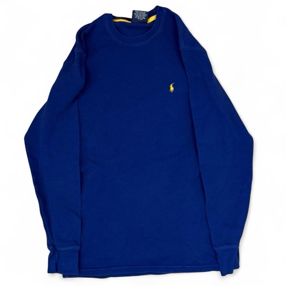Polo Ralph Lauren Long Sleeve Waffle Knit Thermal Shirt Adult Size Small Casual - Picture 1 of 4
